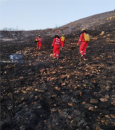 Συνδρομή εθελοντών του Περιφερειακού Τμήματος Ε.Ε.Σ. Πατρών σε κατάσβεση πυρκαγιάς